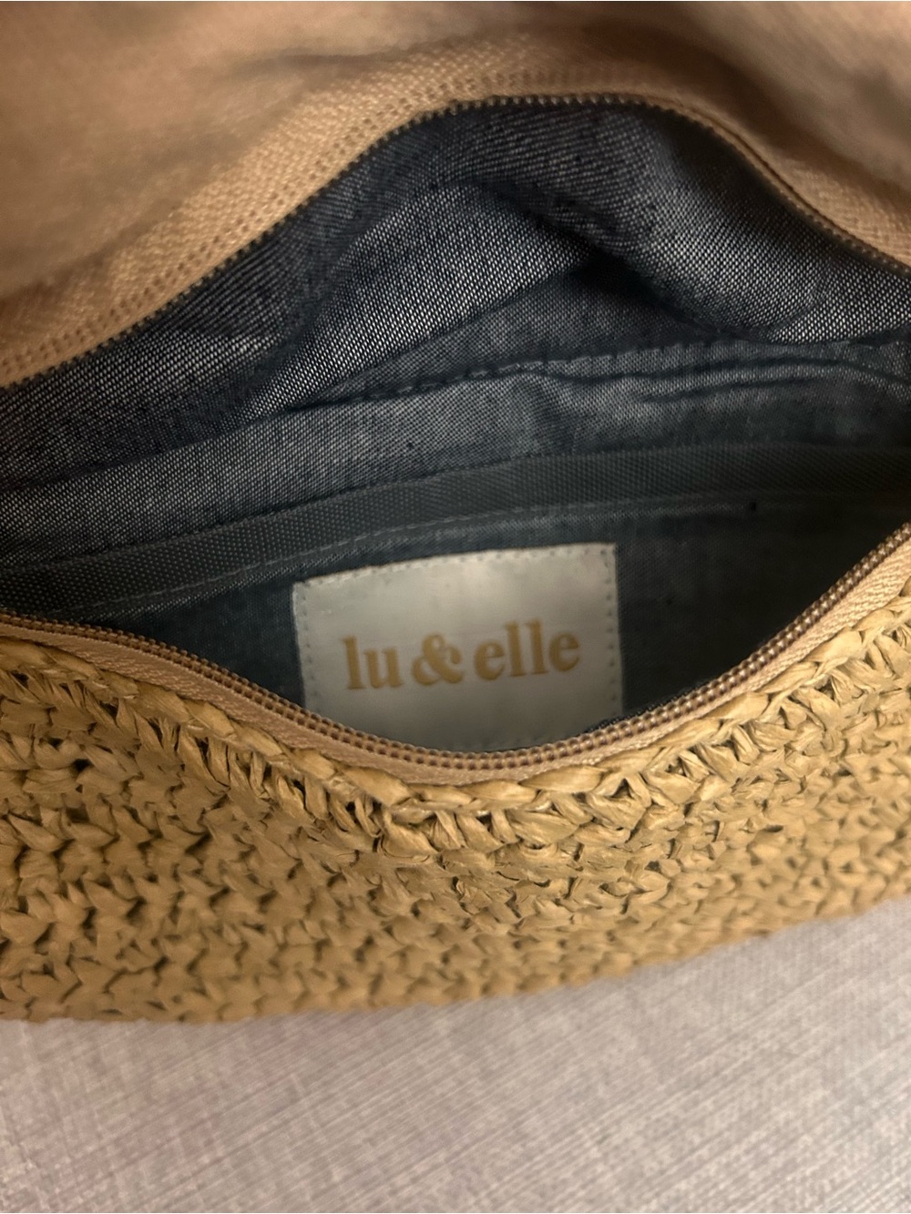 Lu & Elle Woven Bag with Striped Strap - Picture 3 of 4